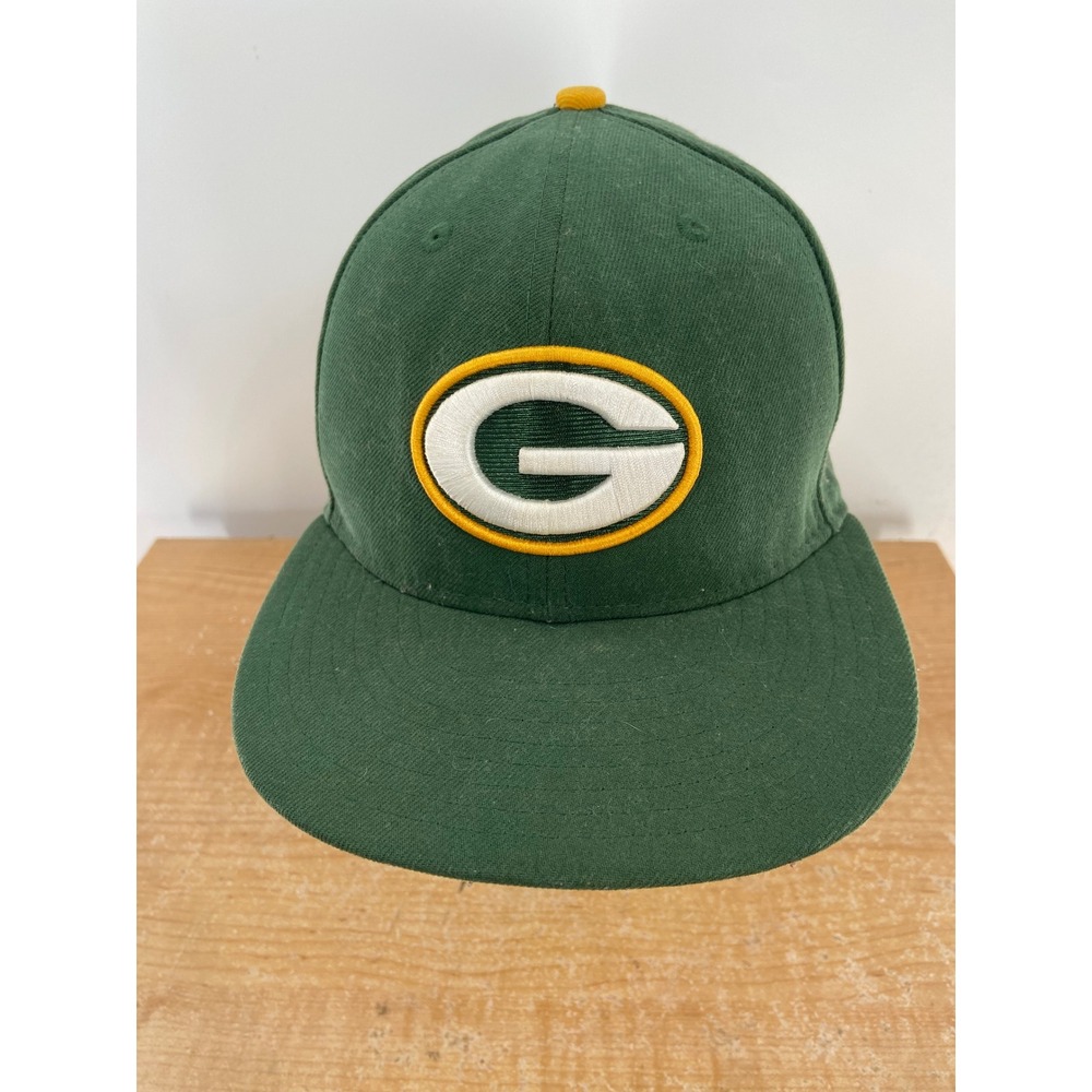 New Era Green Bay Packers 59FIFTY Fitted Hat Size 6 7/8 Green NFL Football Cap